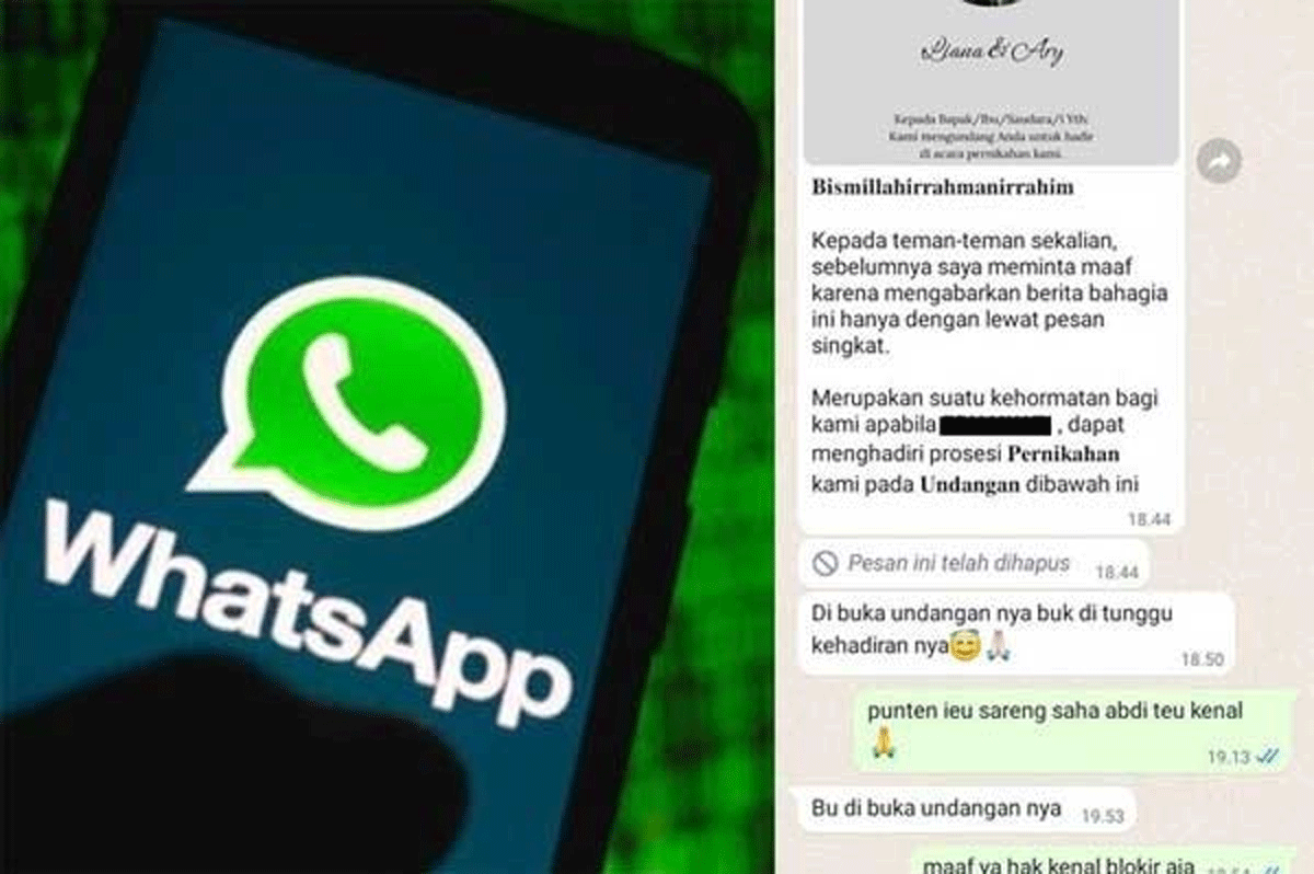 Awas undangan pernikahan yang dikirim lewat WhatsApp.