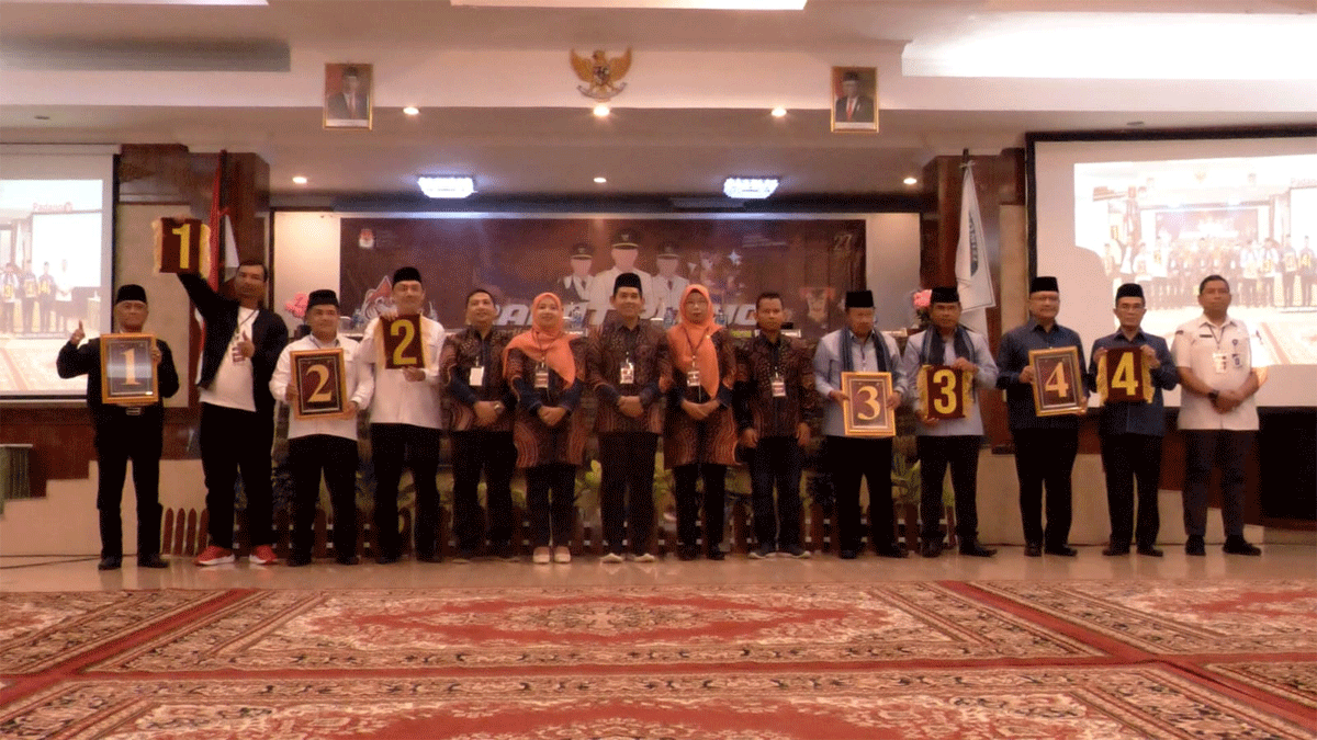 KPU Agam gelar pengundian nomor urut paslon bupati dan wakil bupati