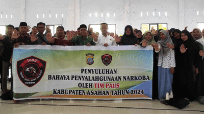 Polres Asahan melalui Satuan Reserse Narkotika, Psikotropika dan Bahan Adiktif (Satresnarkoba) sosialisasikan tentang pencegahan, pemberantasan penyalahgunaan dan peredaran gelap narkoba (P4GN) serta bayaya narkoba di Pondok Pesantren Budi Luhur