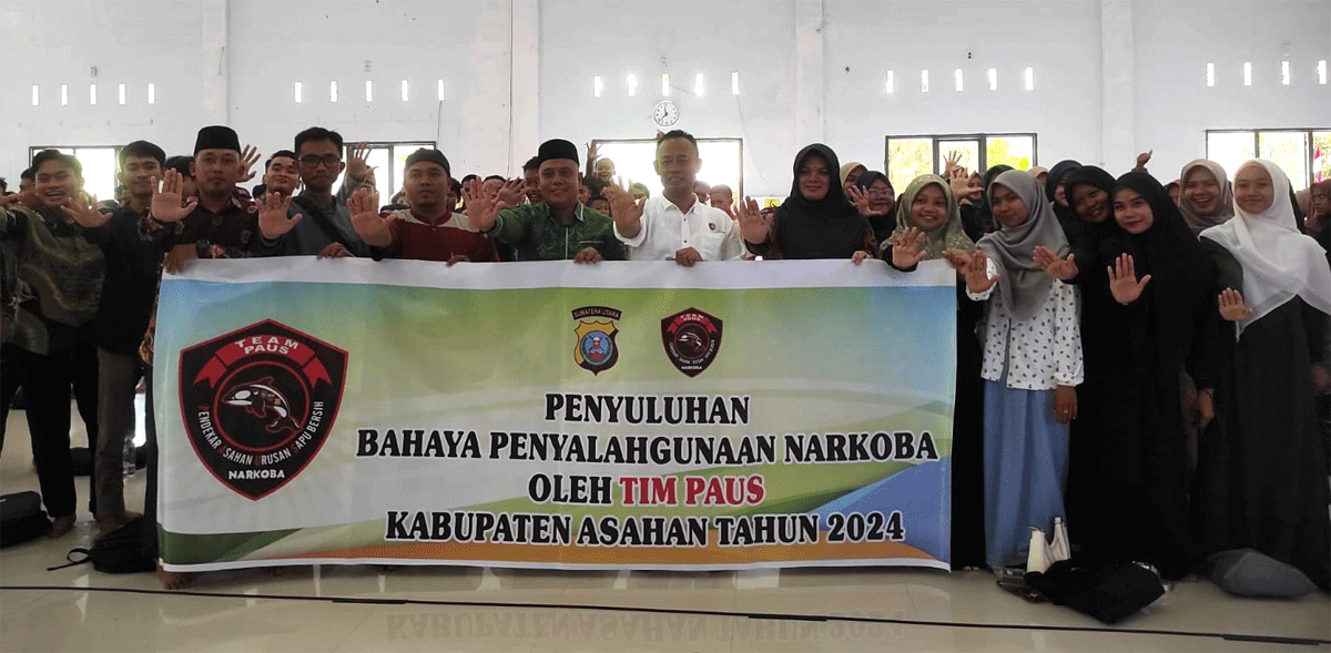 Polres Asahan melalui Satuan Reserse Narkotika, Psikotropika dan Bahan Adiktif (Satresnarkoba) sosialisasikan tentang pencegahan, pemberantasan penyalahgunaan dan peredaran gelap narkoba (P4GN) serta bayaya narkoba di Pondok Pesantren Budi Luhur