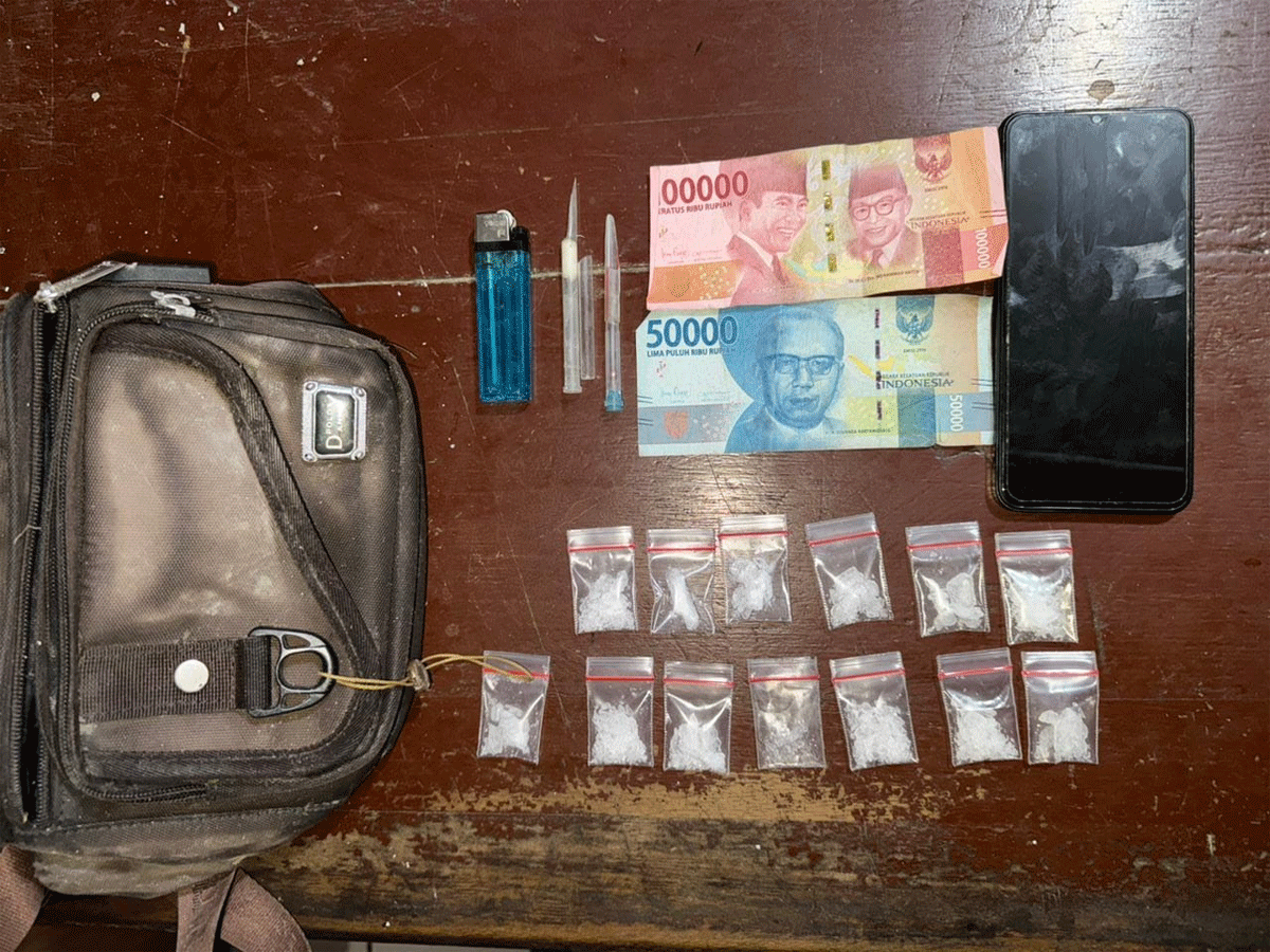 Barang bukti yang diamankan polisi