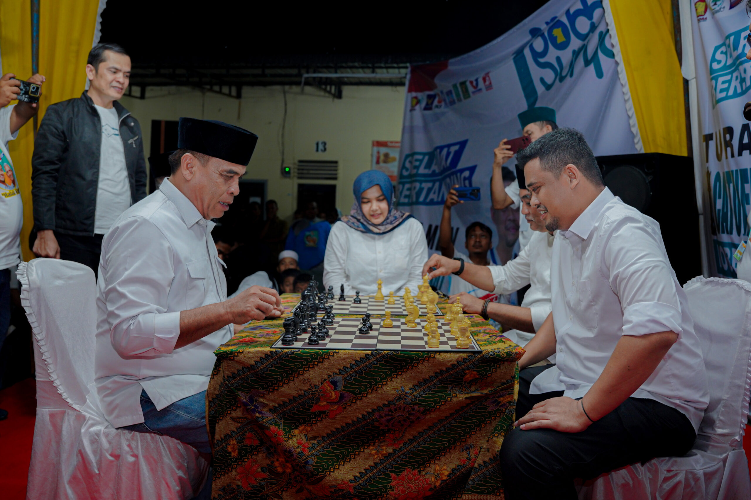 Calon Gubernur Sumatera Utara, Bobby Nasution buka turnamen catur di Madina.