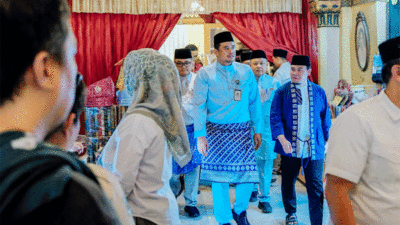 Wali Kota Medan Bobby Nasution silaturahim sekaligus makan siang bersama para sultan se-Sumatera Utara di Istana Maimun, Rabu (18/9/2024).