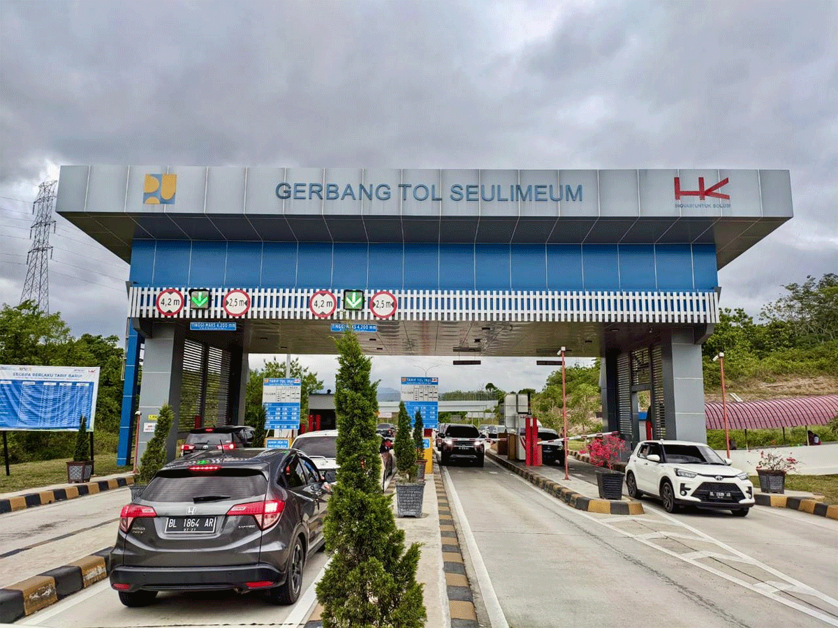 Gerbang tol yang dikelola Hutama Karya. (hutama karya)