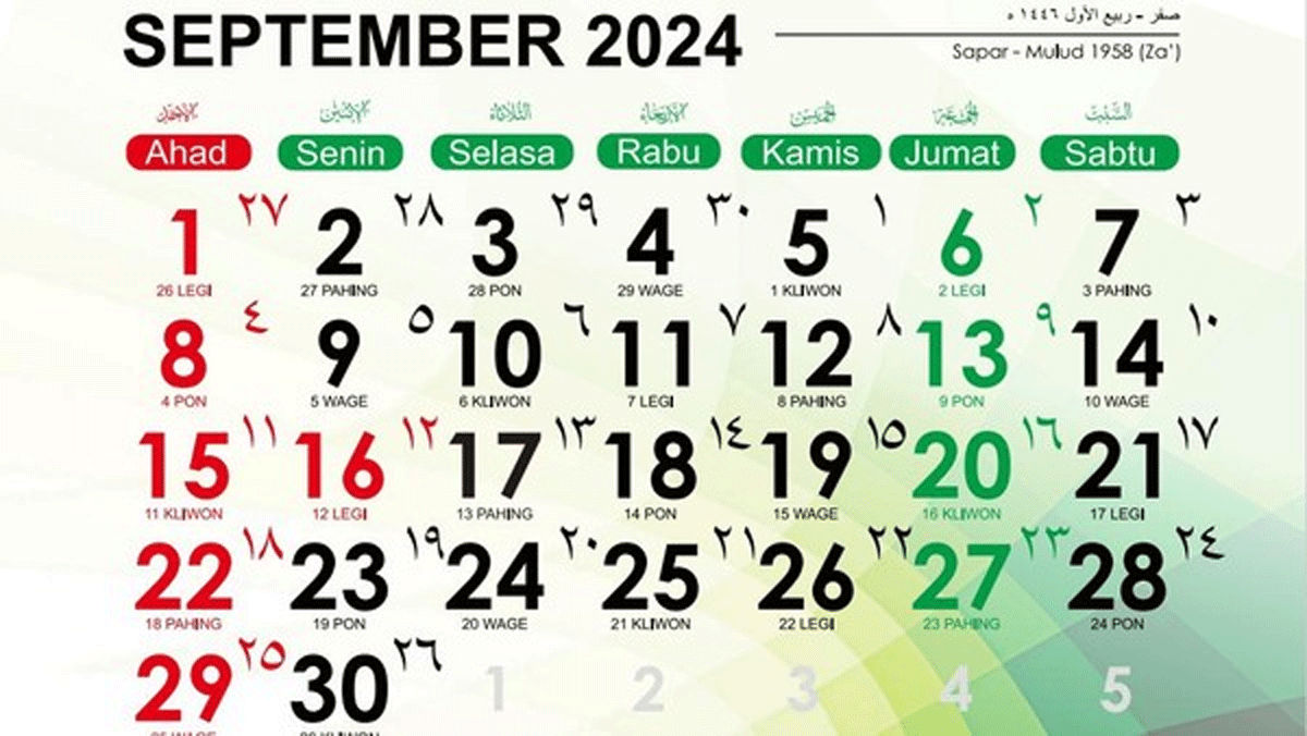 Kalender September 2024