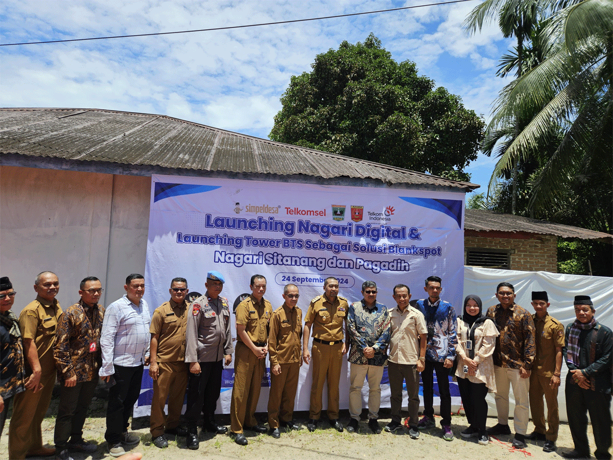 -Pemerintah Kabupaten Agam bersama Pemerintah Provinsi Sumatera Barat bekerjasama dengan PT Telkom luncurkan nagari digital dan resmikan tower BTS sebagai solusi bagi wilayah blankspot di Nagari Sitanang dan Pagadih.