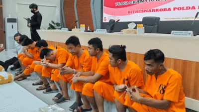 Ungkap Tiga Kasus, Direktorat Reserse Narkoba Polda Riau Sita 76 Kilogram Sabu dan 41 Ribu Butir Ekstasi