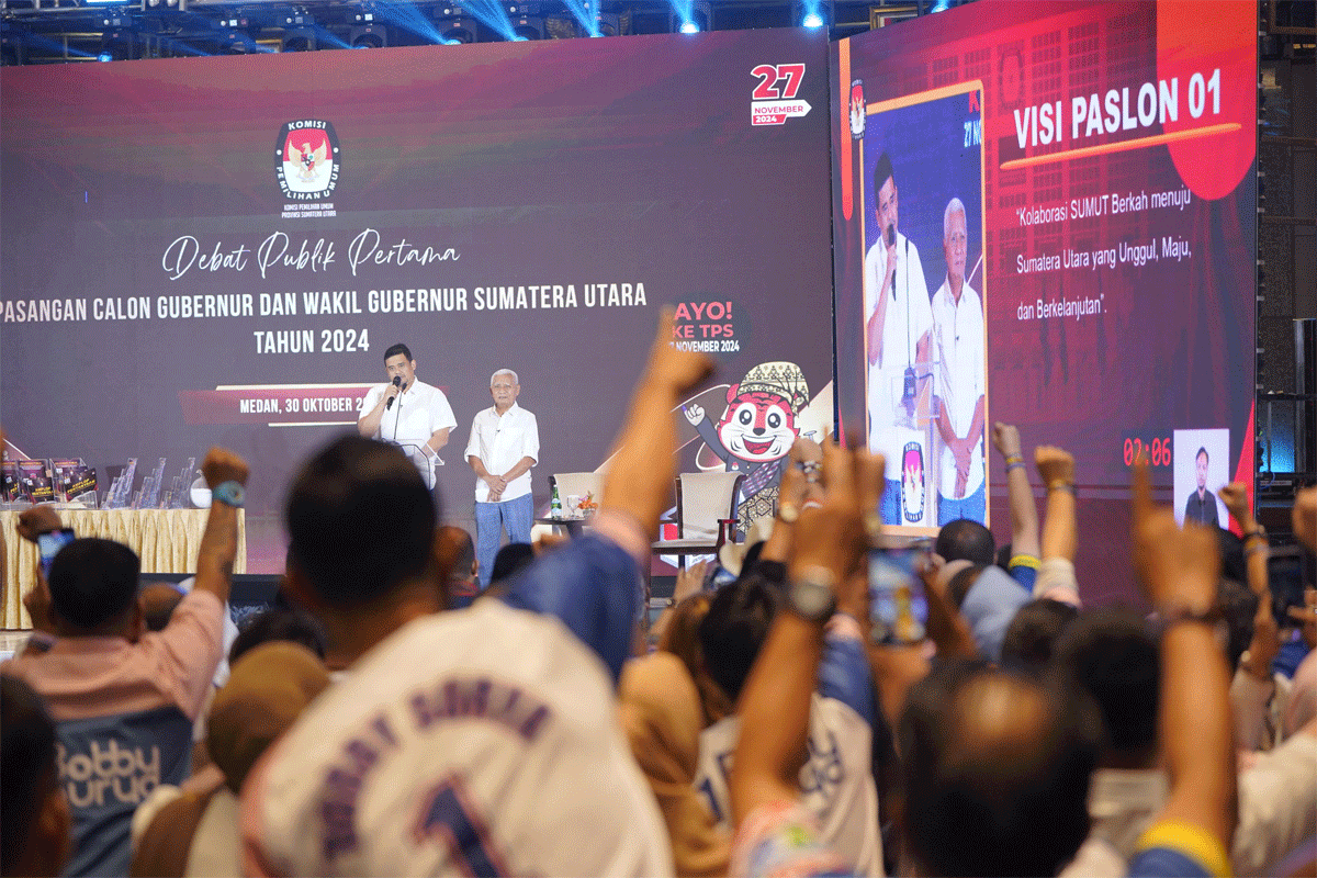 Bobby Nasution sampaikan program dalam debat Pilkada Sumatera Utara