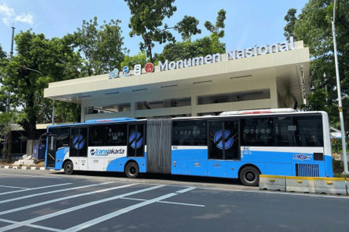 Halte bus Transjakarta Monas. (Dok. Beritajakarta)