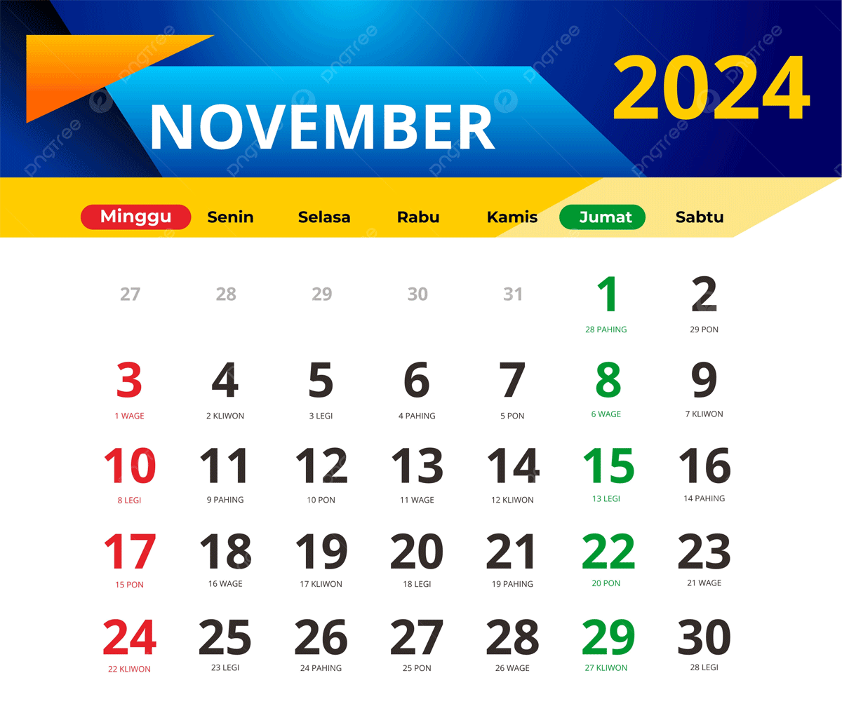 Kalander November 2024