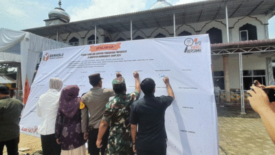 Bawaslu Dharmasraya Deklarasikan Pilkada Damai dan Kampung Pengawasan Partisipatif