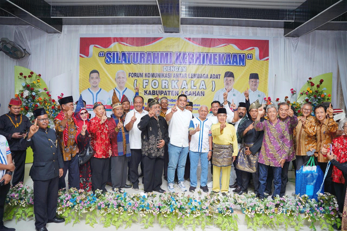 Pasangan Calon Gubernur dan Wakil Gubernur Sumatera Utara, Bobby Nasutio-Surya hadiri deklarasi dukungan yang disampaikan 14 etnis yang ada di Kabupaten Asahan.