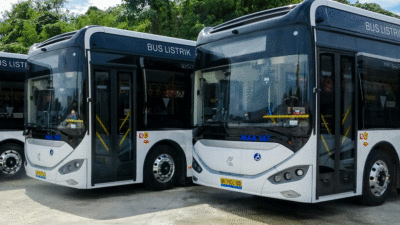 Bus listrik yang akan dioperasikan di Medan.