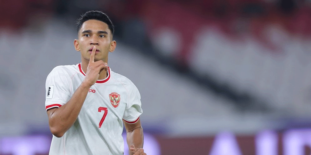 Marcelino selebrasi usai cetak gol ke gawang Arab Saudi. (bola.net)