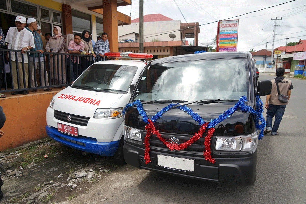 Mobil pick up untuk menjemput sampah ke rumah warga di Simabur. (Prokopim Setda Tanah Datar)