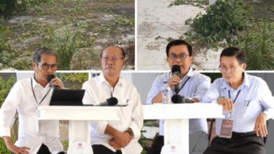 Dua paslon yang ikuit debat Pilkada Nias