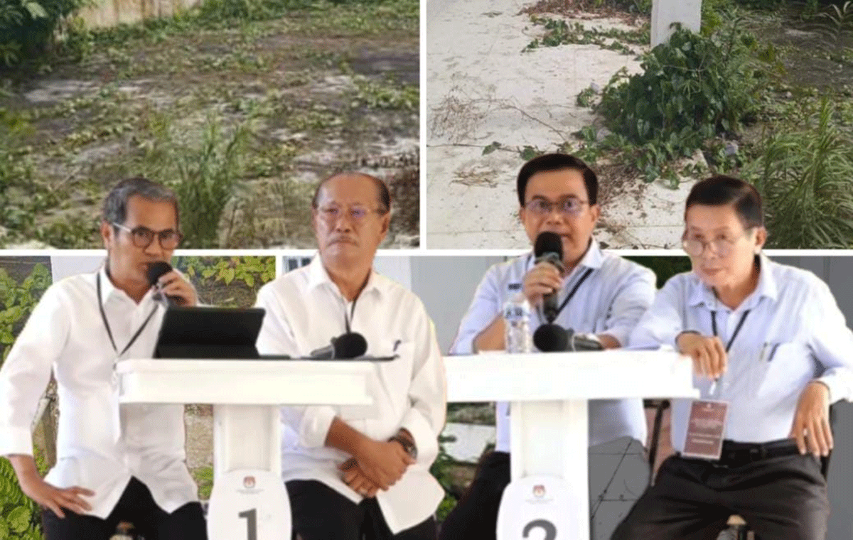 Dua paslon yang ikuit debat Pilkada Nias