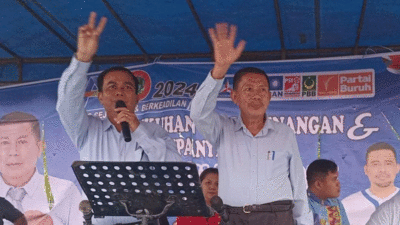 Pasangan calon Bupati dan Wakil Bupati Nias nomor urut 2, Alinuru Laoli-Faozanolo Zai.