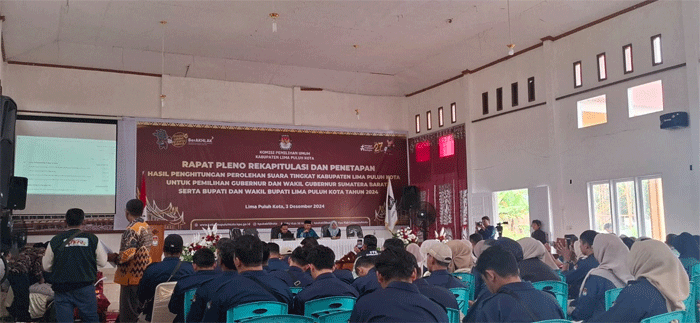 Rapat pleno KPU Limapuluh Kota.