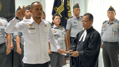 Lembaga Pemasyarakatan Kelas IIB Lubuk Pakam Kanwil Kemenkumham Sumatera Utara lakukan upacara pelantikan, Senin (30/12/2024).