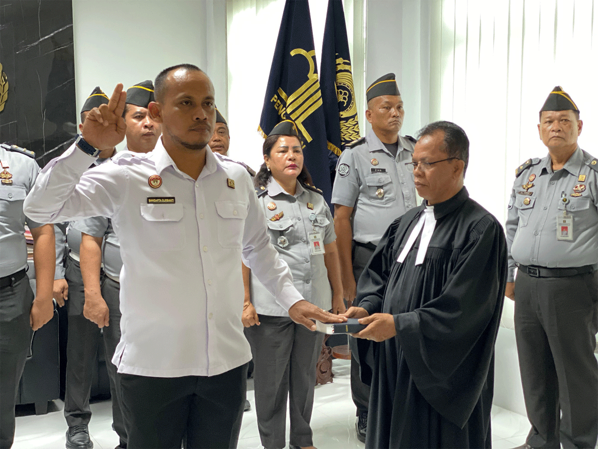 Lembaga Pemasyarakatan Kelas IIB Lubuk Pakam Kanwil Kemenkumham Sumatera Utara lakukan upacara pelantikan, Senin (30/12/2024).