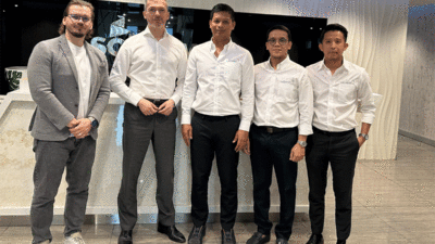 Jajaran manajemen PT Tambang Meranti Mulia Sejahtera (TMMS) dan BKM part of Aquila Group