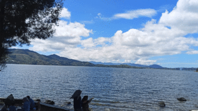 Panorama alam yang menyejukkan mata di Alahan Panjang, Kecamatan Lembah Gumanti, Kabupaten Solok.