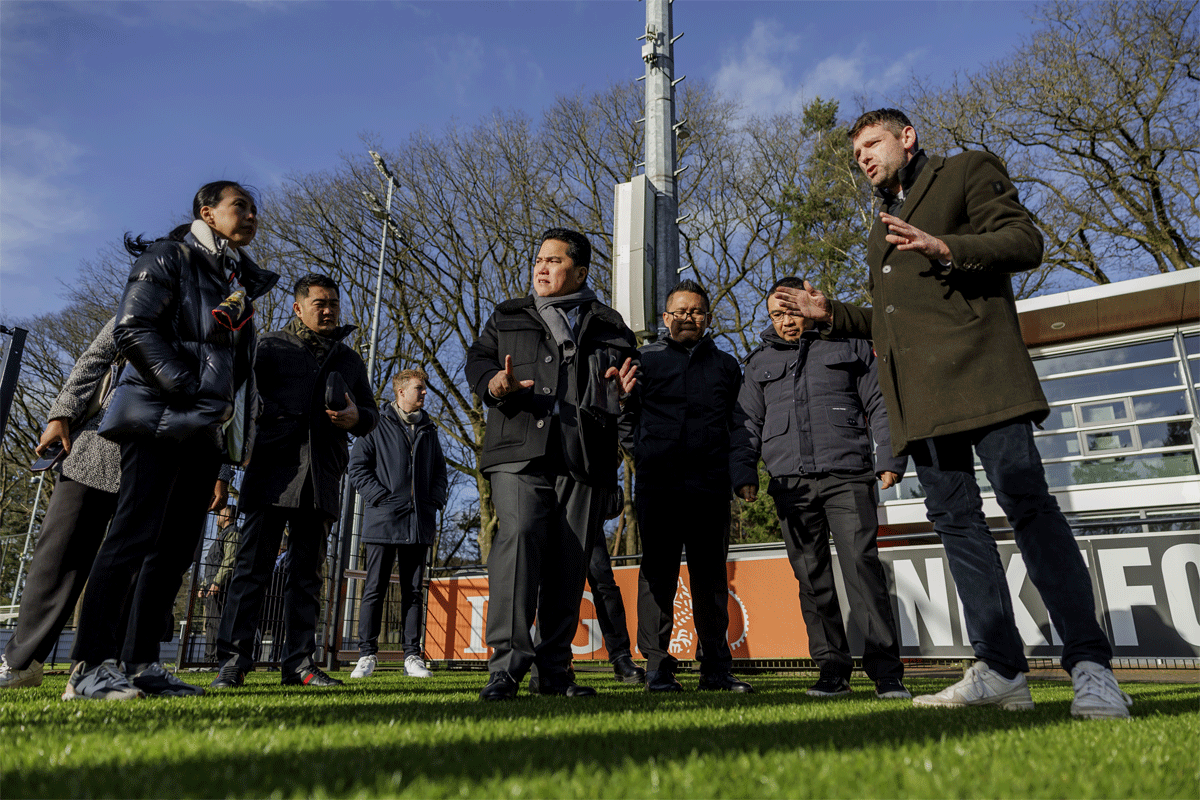 Ketua Umum PSSI, Erick Thohir di kampus KNVB, Zeist, Belanda, Senin (27/1/2025). (pssi)