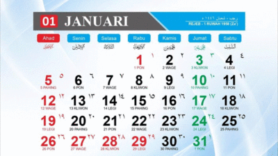Kalender Januari 2025
