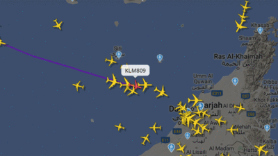 Pesawat yang ditumpangi Patrick Kluivert ketika dipantau melalui Flightradar24 Sabtu (11/1/2025) pukul 09.00 WIB.