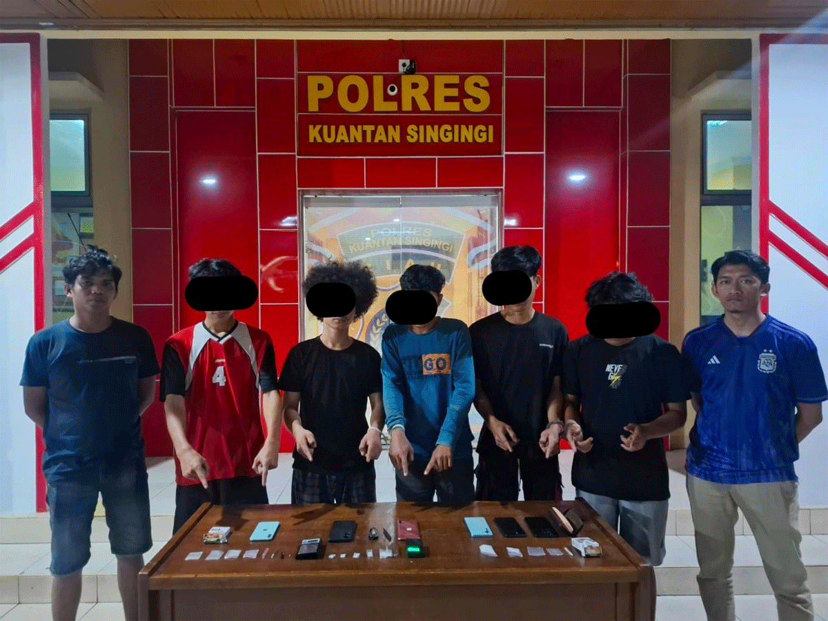 Warga yang diduga terlibat dalam peredaran sabu diamankan Satres Narkoba Polres Kuansing.
