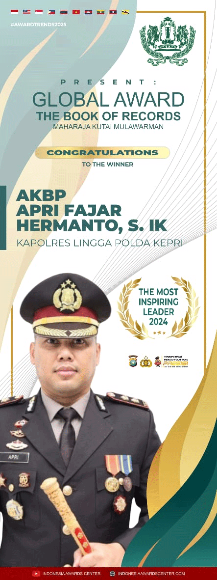 Penghargaan untuk Kapolres Lingga