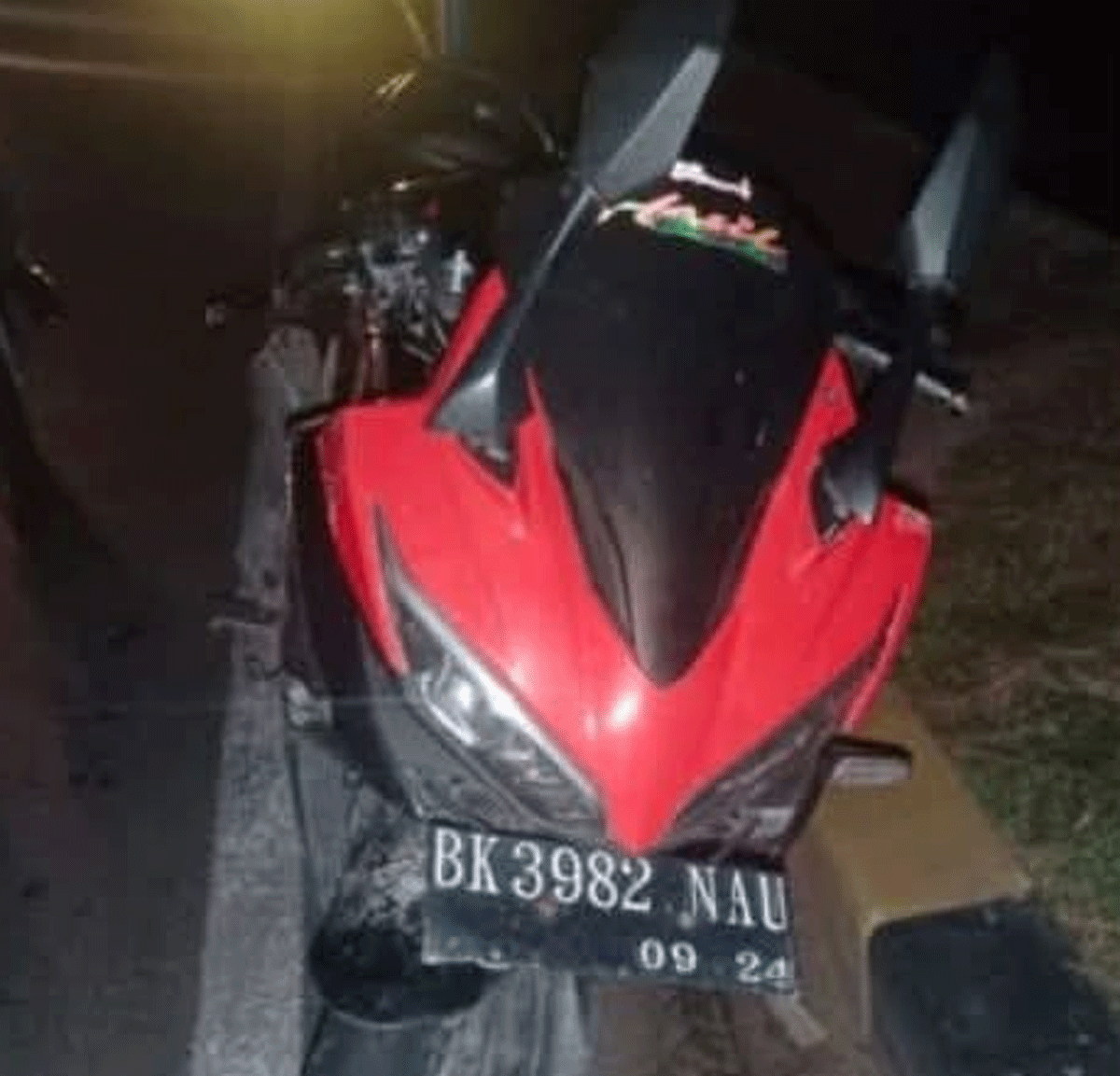 Motor yang diduga jadi korban tabrak lari.