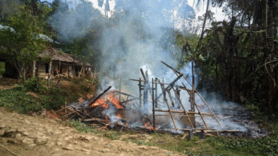 Rumah milik Faogoziduhu Halawa (79), warga Dusun VII, Desa Lasara Siwalubanua, Kecamatan Mau, Kabupaten Nias ludes dilalap si jago merah, Selasa (14/1/2025) sekira pukul 14.35.