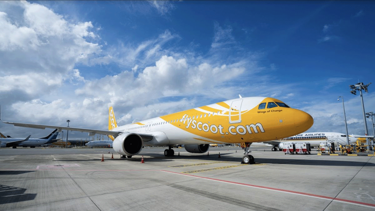 Salah satu armada Scoot Airlines