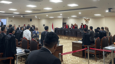 Suasana di ruang sidang MK Jakarta.