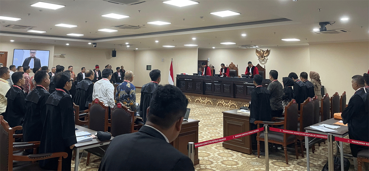 Suasana di ruang sidang MK Jakarta.