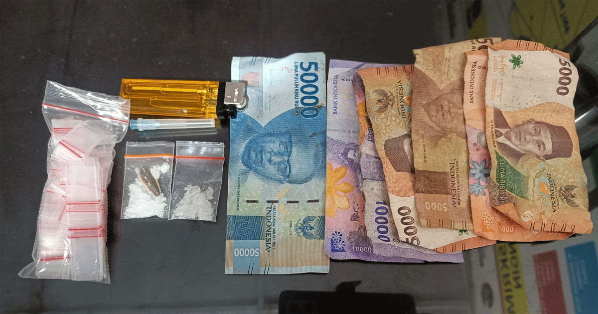 Barang bukti yang diamankan polisi