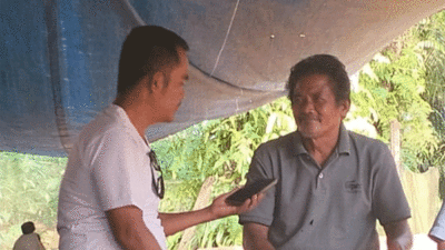 Wawancara dengan salah satu warga Dusun Tikam Gajah