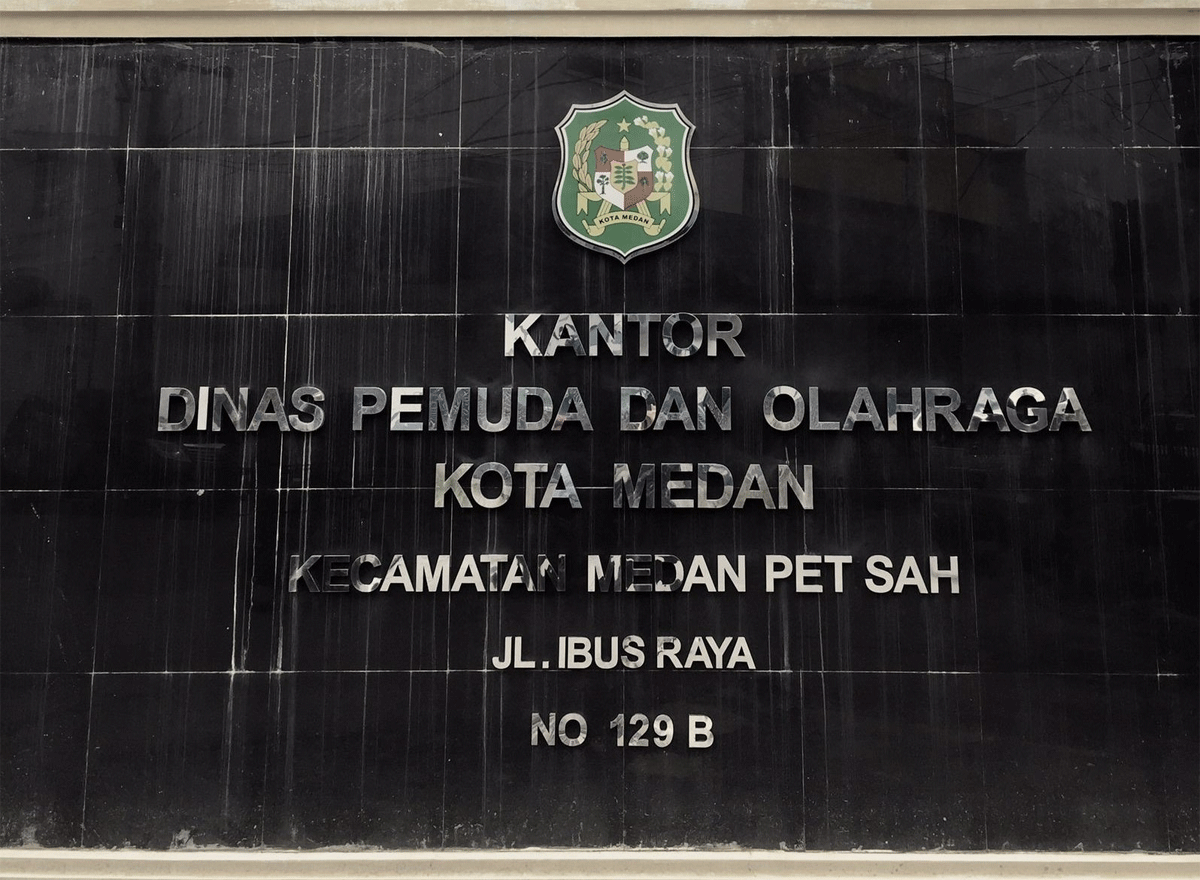 Plang kantor Dispora Kota Medan