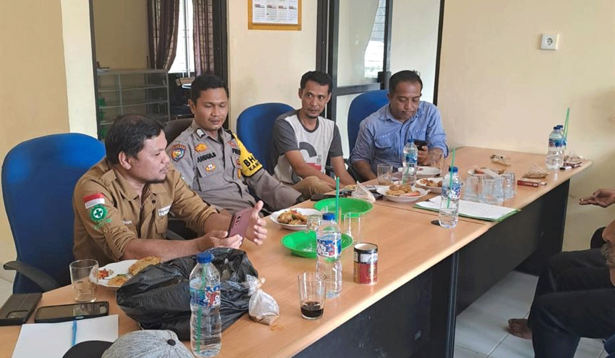 Desa Gunung Melintang, Kecamatan Kuantan Hilir, menggelar rapat ketahanan pangan, Selasa (18/2/2025).