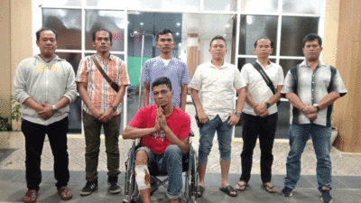 Petugas bersama terduga pelaku pencuriandi rumah kosong