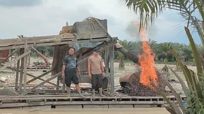 Penertiban tambang liar di Kuansing