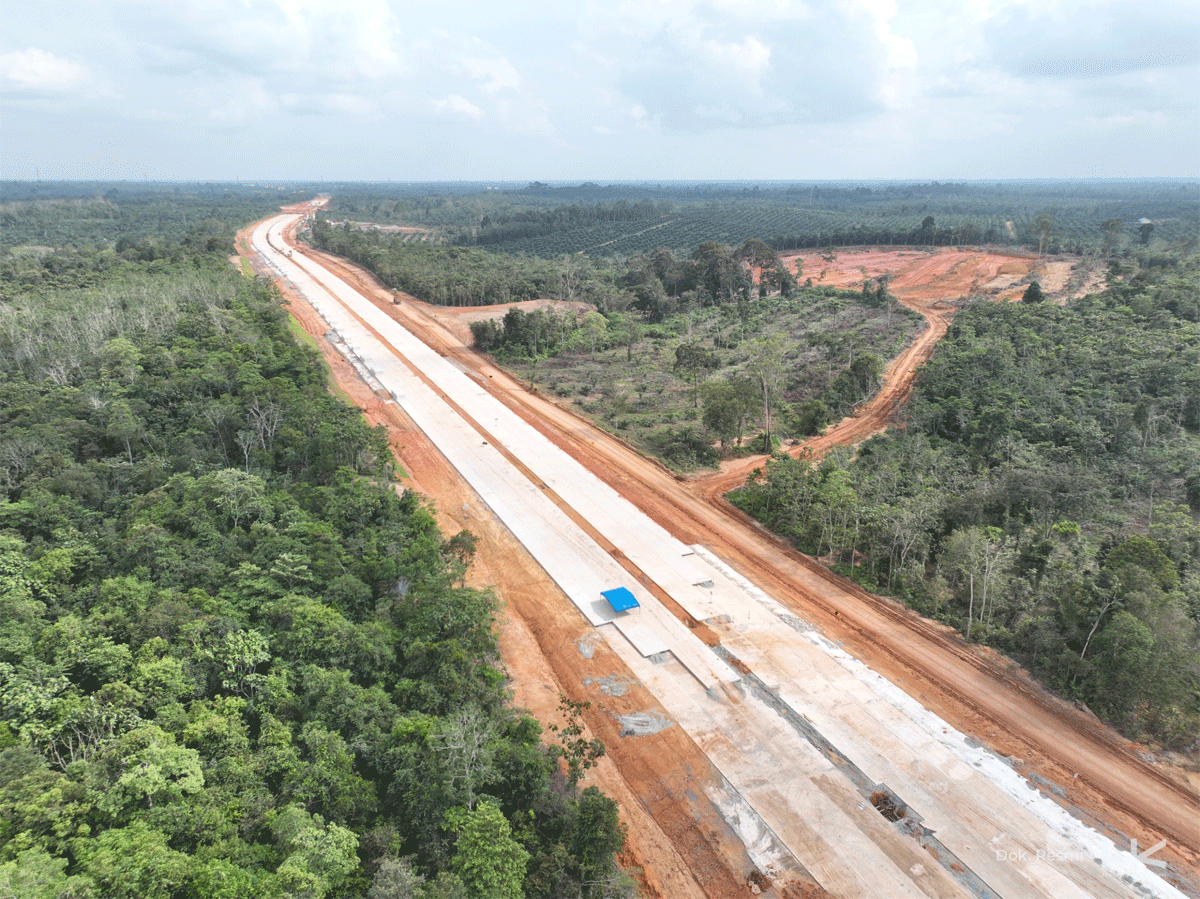 Pembangunan tol di Jambi.