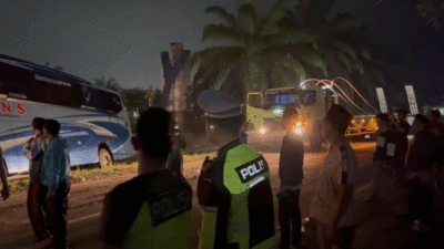 Hati-hati di Lintasan, Dua Bus Sumatera Kecelakaan di Wilayah Provinsi Jambi