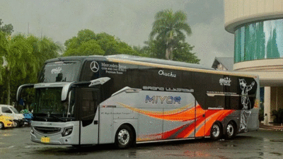 Bus baru Miyor yang miliki tiga kelas dalam satu perjalanan