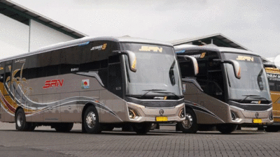 Jelang Musim Mudik, SAN Luncurkan Bus Baru, Bodi Jetbus 5, Sasis Golden Dragon