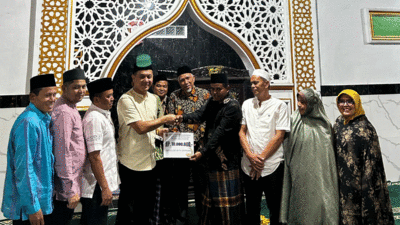 Tim Ramadhan yang dipimpin Oleh Ketua DPRD Sijunjung, Rengga Wana Putra safari Ramadan ke Jorong Bukik Sabalah, Kenagarian Tanjung Lolo, Kamis (6/3/2025).