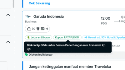 Harga tiket pesawat Padang-Jakarta