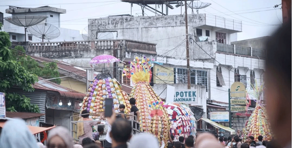 Perayaan Rayo Onom di Rumah Godang Koto Tuo Baserah, Kecamatan Kuantan Hilir, Senin (7/4/2025).